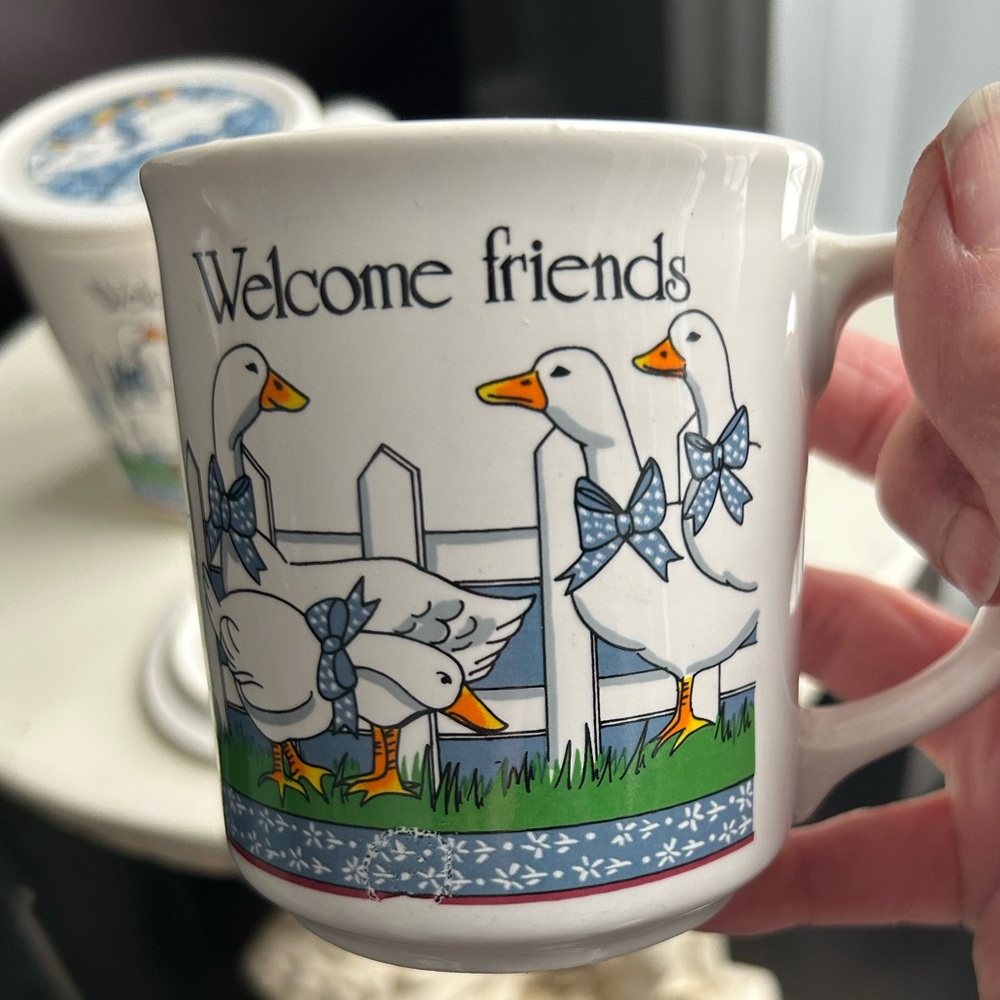Charming Vintage Goose Design Mug and Coaster/Lid Set - made in Taiwan - 2 - Picture 5 of 9